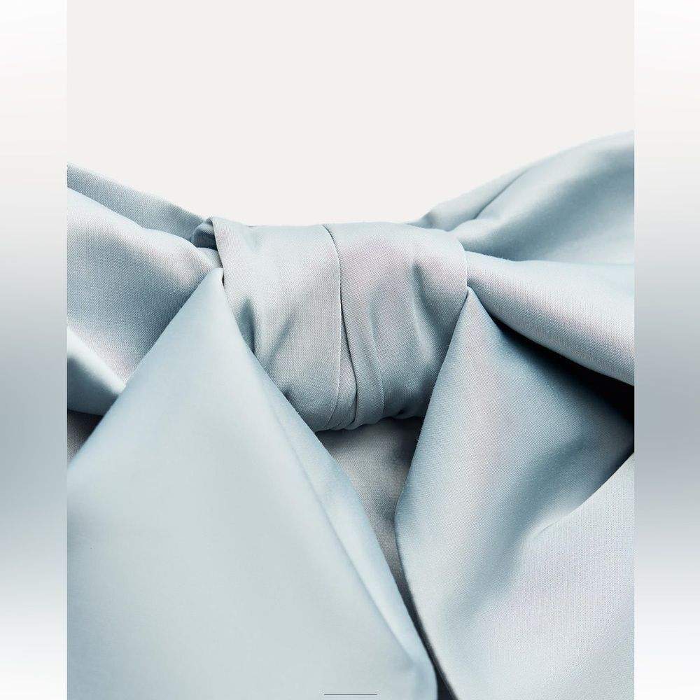 Zara satin effect bow crop top - Picture 6 of 8